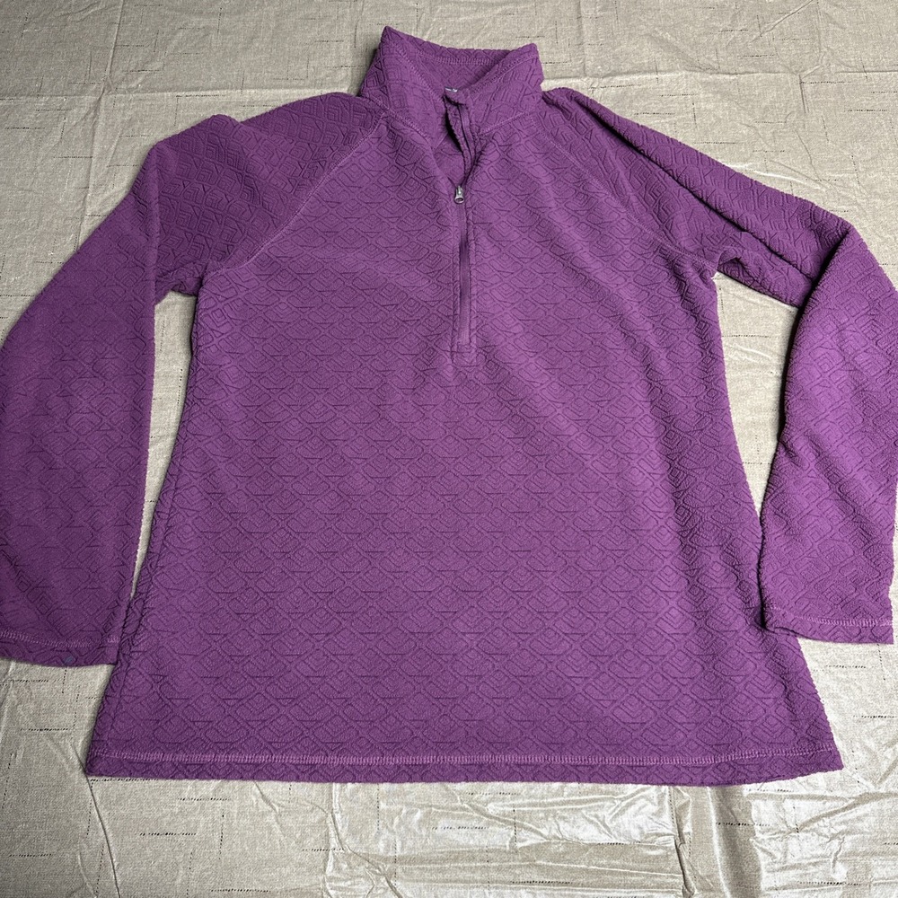 Eddie Bauer Sweatshirt Womens Medium 1/4 Zip Pull Over Fleece - Picture 1 of 10